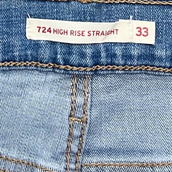 NWT Levi’s 724 High Rise Slim Straight Women’s Jeans Slate Reveal - Picture 5 of 9